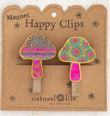 Magnet Happy Clips, Set of 2 - Mushroom