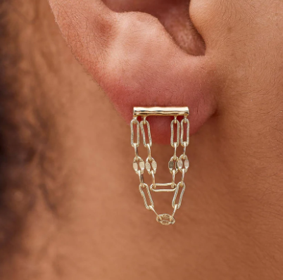 Draped Bar Earrings