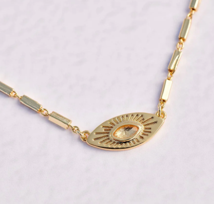 Sunburst Eye Pendant Necklace