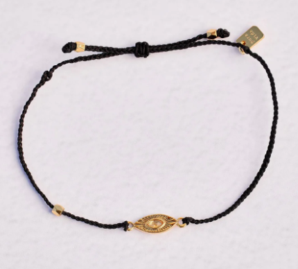 Sunburst Eye Gold Charm Bracelet