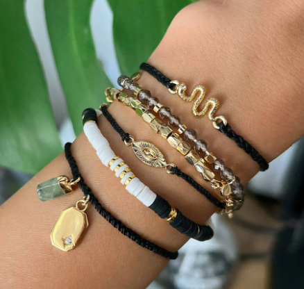 Sunburst Eye Gold Charm Bracelet