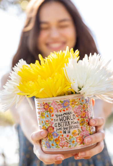 Artisan Terracotta Indoor Planter, Medium - World Better