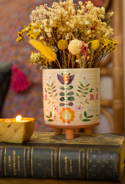 Artisan Terracotta Indoor Planter, Medium - Folk Flower