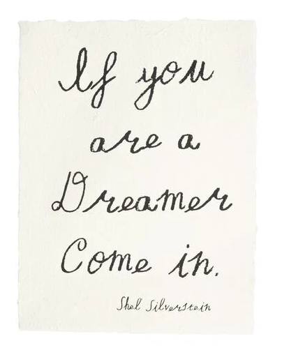 If You Are A Dreamer (Shel Silverstein) Handmade Paper Print