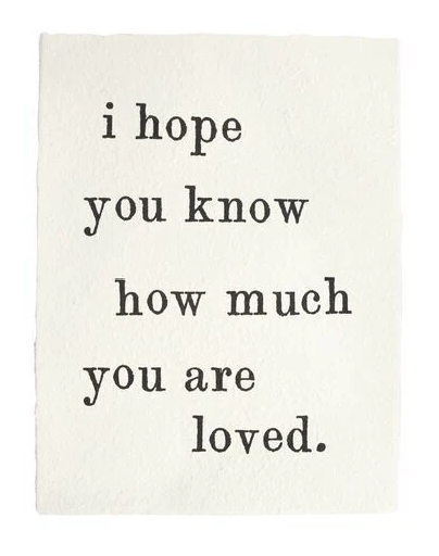 I Hope You Know Handmade Paper Print