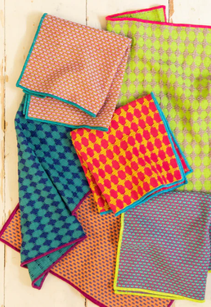 Woven Dish Cloth Napkins, Set of 6, Multi