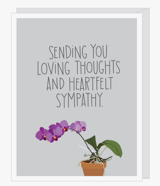Purple Orchid Sympathy Card