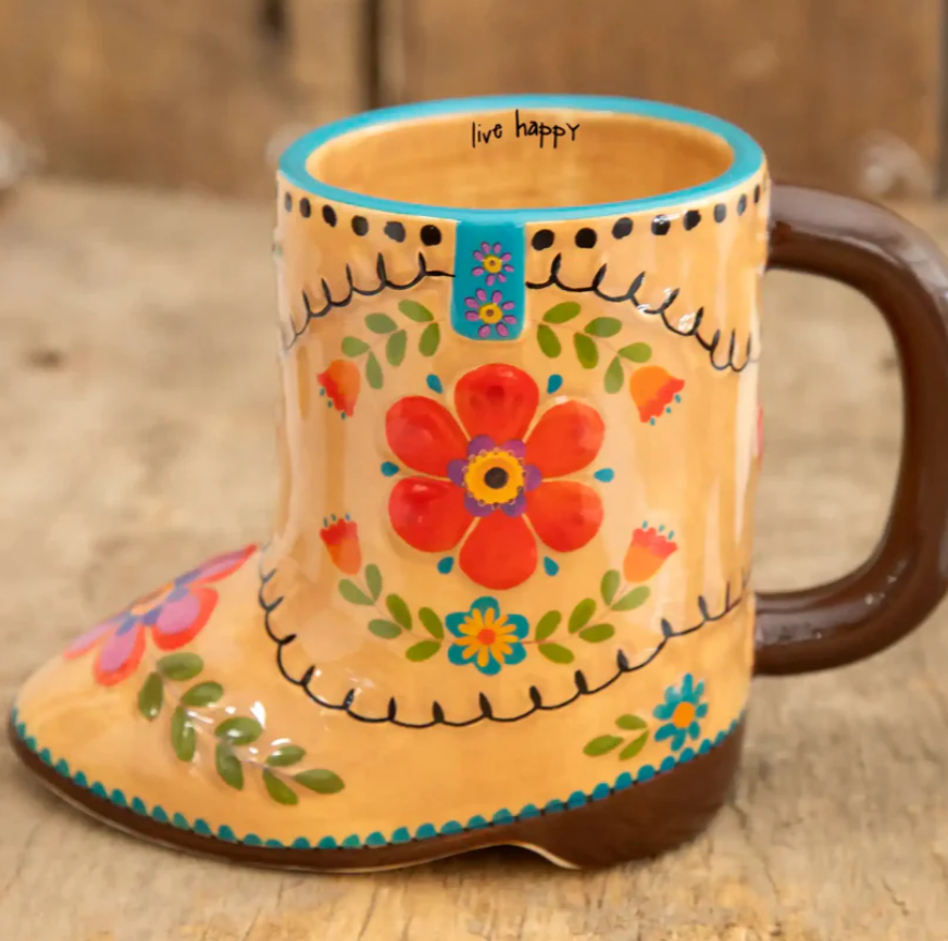 Folk Art Coffee Mug - Betty the Boot