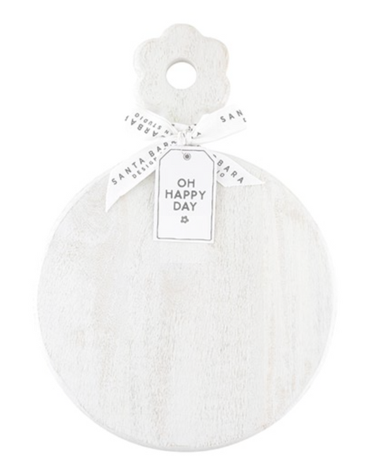 Textured Wood Board - Daisy Handle