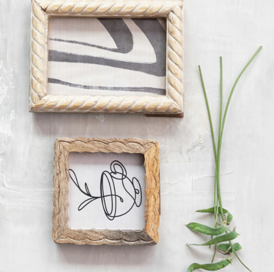 Hand-Carved Mango Wood Frame – Kennedy Sue Gift & Home