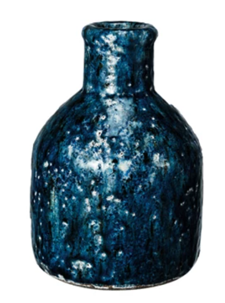 Blue Decorative Terra-Cotta Vases