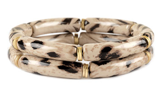 Animal Print Pipe Stackable Bracelets