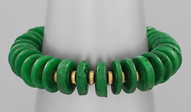 Gold Accent Beaded Bracelet