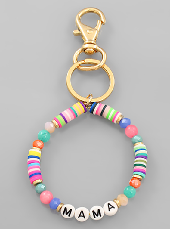 MAMA Multi-Bead Circle Key Chain