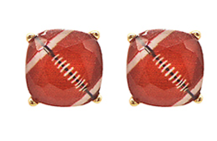 Epoxy Sports Ball Post Earrings