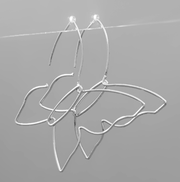 Wire Butterfly Earrings