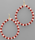 Glass Circle Beaded Earrings