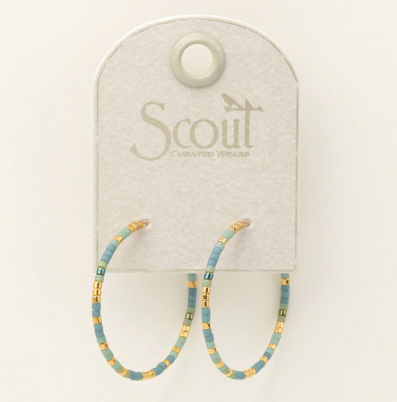 Chromacolor Miyuki Small Hoop - Turquoise Mint/ Gold
