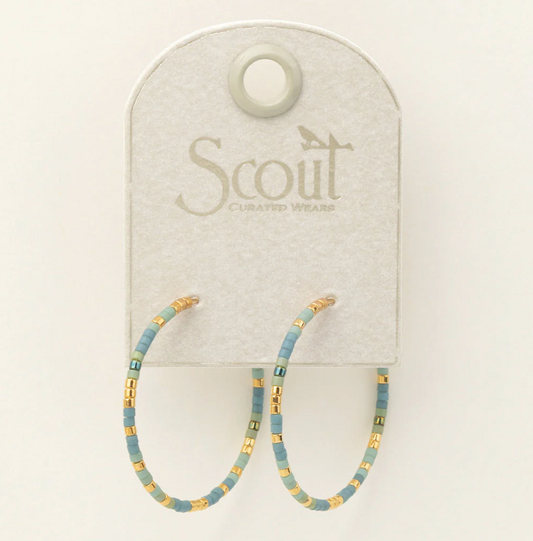 Chromacolor Miyuki Small Hoop - Turquoise Mint/ Gold