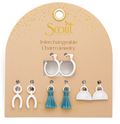 Interchangeable Charm Earrings - Opalite / Healing