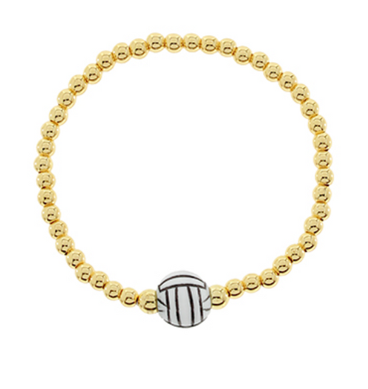 Gold Beaded Sports Bracelets