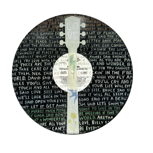 Vertical Guitar Vinyl Record