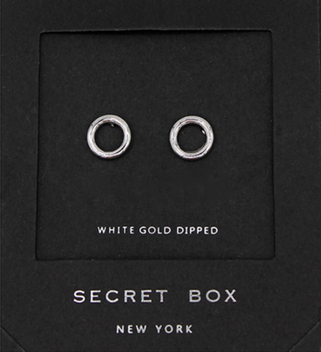 White Gold Dipped Ring Studs