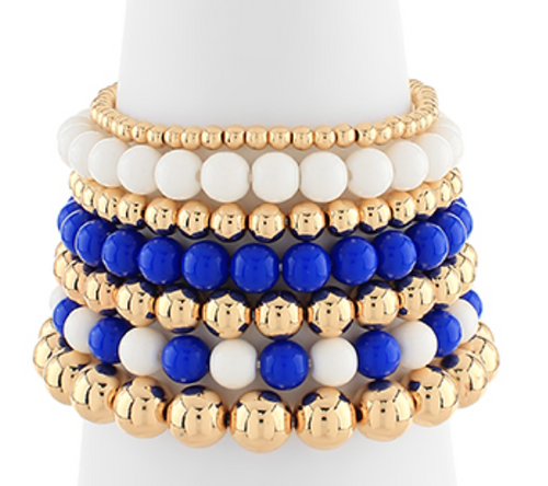 7 Row Multi Size Beaded Bracelet Set