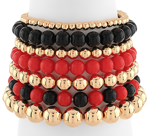 7 Row Multi Size Beaded Bracelet Set
