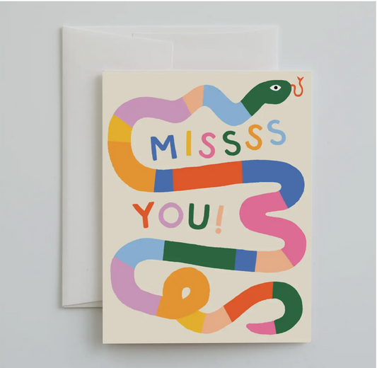 Miss You Snake Card