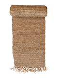 Woven Raffia Table Runner w/ Fringe