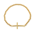 Cross & Stainless Steel Ball Bracelet