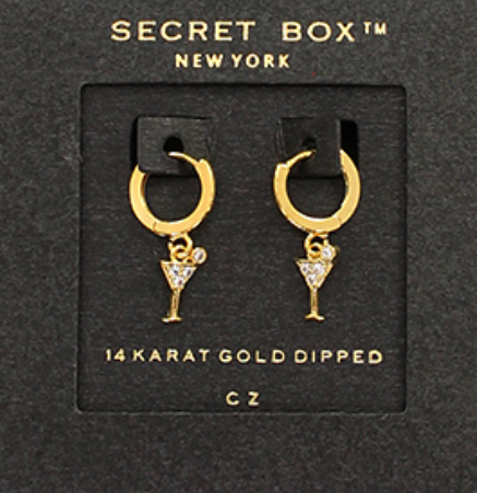 Champagne Huggie Hoops