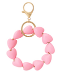 Heart Beaded Key Chain Bracelet