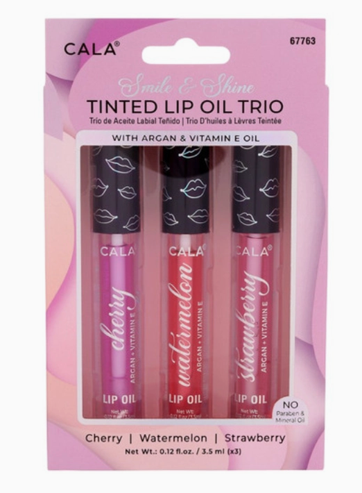 Cala Tinted Lip Oil Trio Care Gloss