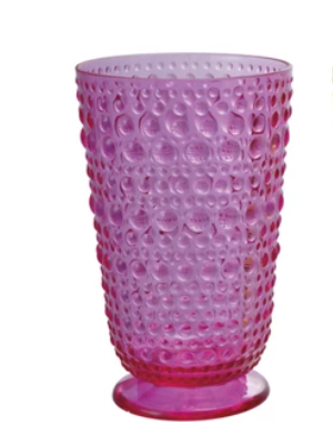 Acrylic Raised Dots Tall Footed Drinking Glass