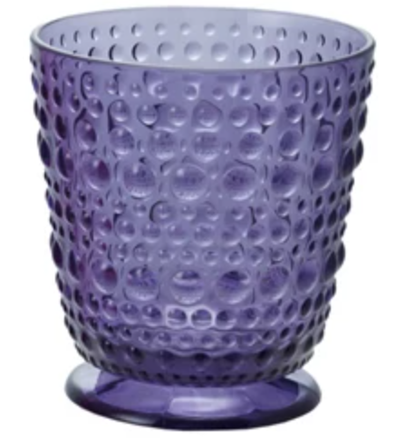 Acrylic Raised Dots Short Footed Drinking Glass