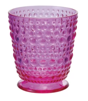 Acrylic Raised Dots Short Footed Drinking Glass