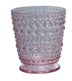 Acrylic Raised Dots Short Footed Drinking Glass