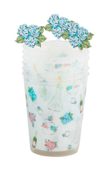 Bridal Party Cup & Stirrer Sets