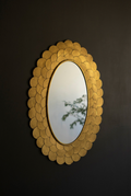 Layered Gold Scallop Framed Mirror