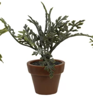 Faux Plant in Plastic Pot