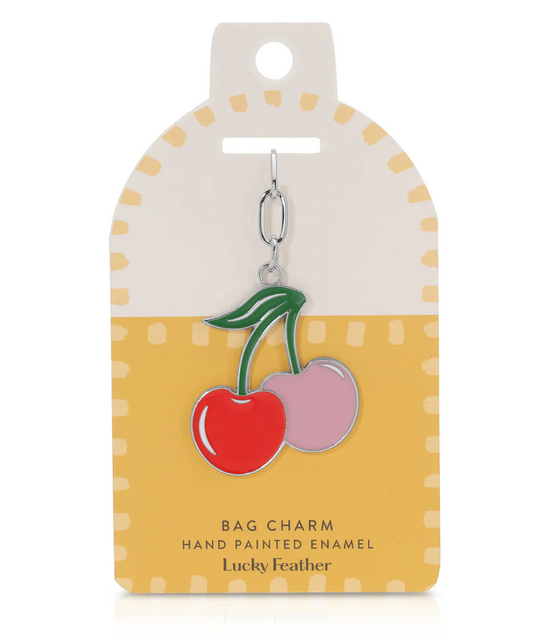Enamel Cherries Bag Charm/Keychain