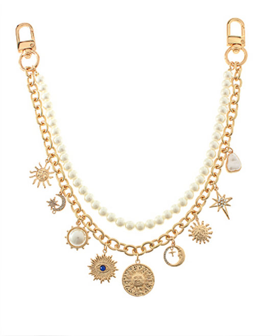 Evil Eye & Multi Charm Bag Chain
