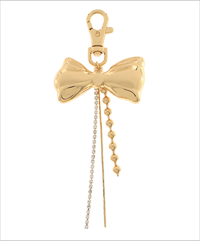 Linear Bow Bag Charm