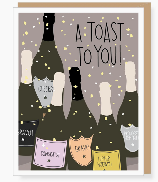 Toast to You Congratulations Card