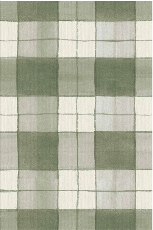 Inky Plaid Floor Flairs - Sage