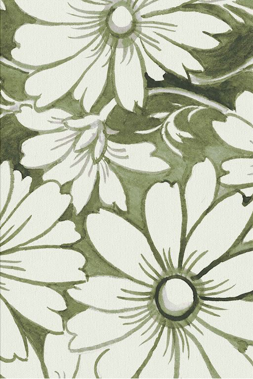 Inky Floral Floor Flairs - Sage