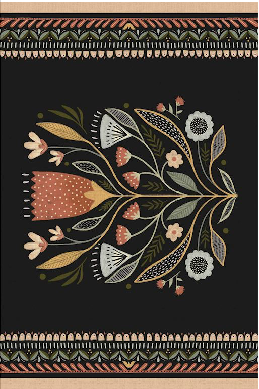 Folksy Floral Floor Flairs