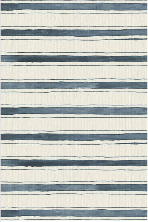 Inky Ticking Floor Flairs - Indigo